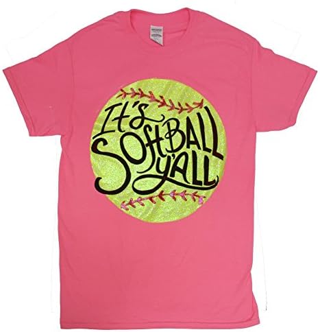 Tees2urdoor It's Softball Y'all Glitter T-Shirt - AL