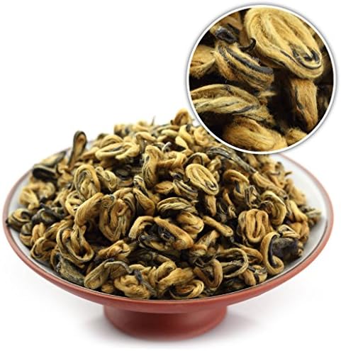 GOARTEA 100g / 3.5oz Nonpareil Supreme Yunnan Black Tea Loose Leaf - Fengqing Dian Hong Dianhong Snail Chinese Tea