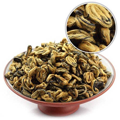 GOARTEA 100g / 3.5oz Nonpareil Supreme Yunnan Black Tea Loose Leaf - Fengqing Dian Hong Dianhong Snail Chinese Tea