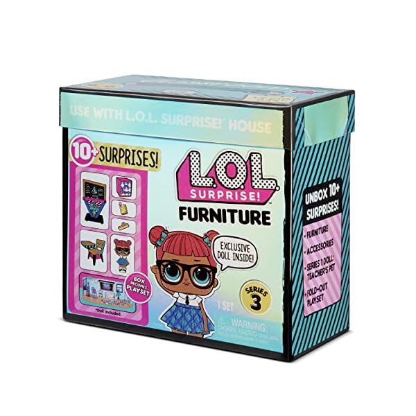 LOL Surprise Collectable Dolls for Girls - With 10 Surprises and Accessories - Teacher's Pet - Furniture Series 3