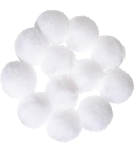 Amazon.com: uxcell 2 Inch Faux Fur Pom Pom Balls, 10 Pcs White