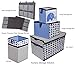 Bacati - Small Storage Tote Elephants Blue/Grey 10 x 10 x 10 inches