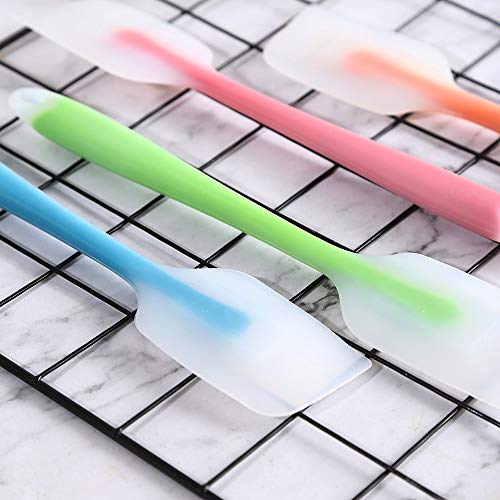 Silicone Spatulas Set of 4 - Heat Resistant Flexible Spatula 450F with Stainless Steel Core - FDA Grade Premium Kitchen Utensils with Good Grip - Seamless, Heavy Duty, BPA Free, Large, Dishwasher Safe