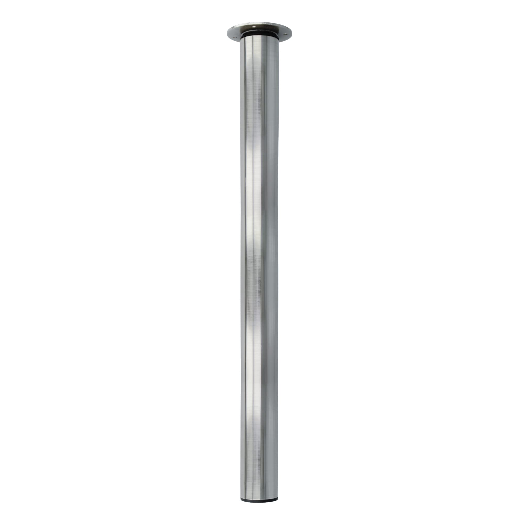 Amig - Model 16 Steel Adjustable Leg in Matt Chrome Finish for Office Table, Kitchen or Dining Room, Height Adjustment 300 mm, Diameter 60 x 700/1000 mm, Resistance 15 kg per leg