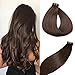 SeaShine Tape in Hair Extensions #2 Dark Brown 100% Remy Human Hair Extensions Silky Straight for Fashion Women 20 Pcs/Package(18Inch #2 40g)