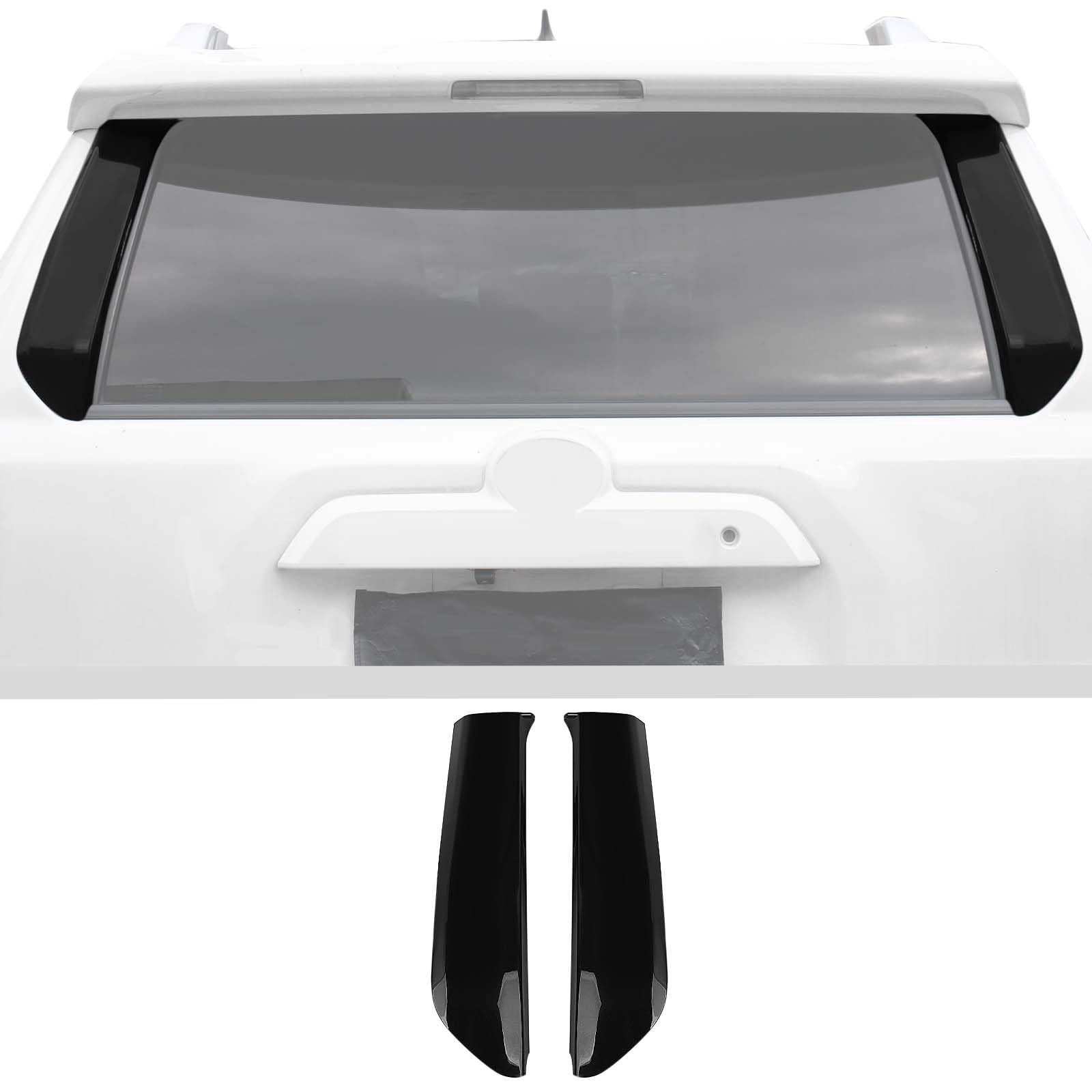 Photo 1 of JWWY for 4Runner Tailgate Rear Back Trunk Door Window Cover Trim Compatible with 2010-2024+ Toyota 4Runner Exterior Accessories, 2pcs Black