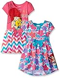 Disney Little Girls' Toddler 2 Pack Ariel The Little Mermaid Dresses, Pink, 3T