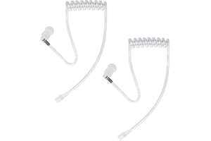 AIRSN Replacement Acoustic Coil Tube for Motorola Kenwood Two Way Radio Walkie Talkie Earpiece (Pack of 2)