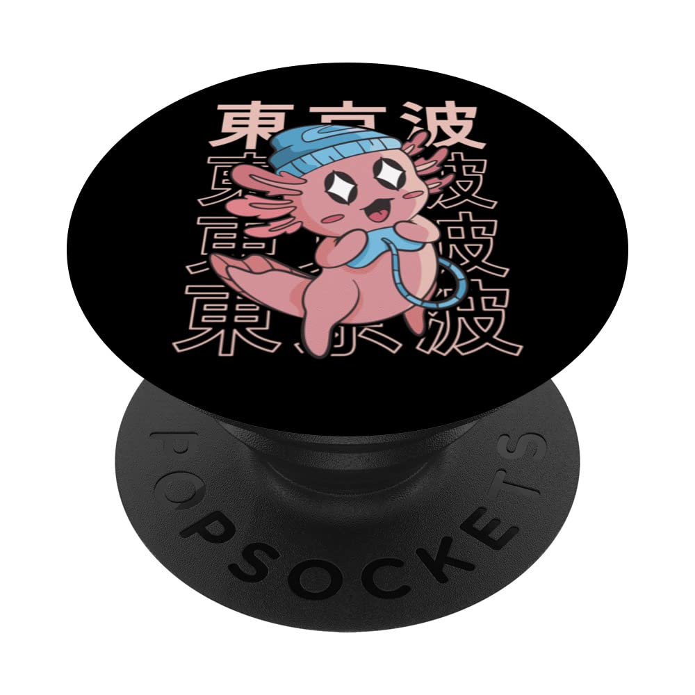 Kawaii Axolotl Gaming Japanese Aesthetic Girls Teen Anime PopSockets Swappable PopGrip