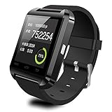 [Prime] U8 Bluetooth V4.0 Bluetooth Wrist Smart Watch WristWatch UWatch for IOS Android iPhone 4/4S/5/5C/5S Samsung S2/S3/S4/Note 2/Note 3 HTC Sony Blackberry,Black
