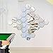BLEUM CADE Hexagon Mirror DIY 12 PCS Geometric Hexagon Mirror Decoration 3D Mirror Wall Stickers Removable Hexagon Mirror Personalized Art Hexagonal Acrylic Mirror (6.3 inches, Silver)