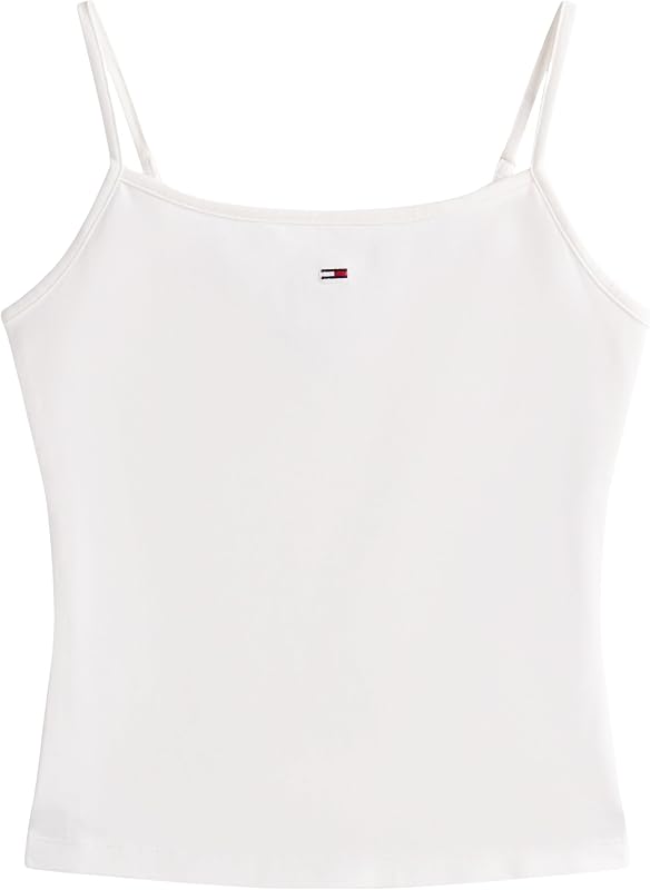 Tjw Essential Strap Top Ext Dw0Dw20675, T-Shirt, Donna, Bianco (Ecru), XS