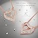 LADY COLOUR Dancing Stone Heart Necklace Ture Love Rose Gold Pendant Necklace Swarovski Crystals Jewelry for Women Birthday Gifts for Her for Wife Girlfriend Mothers Day Xmas Gifts