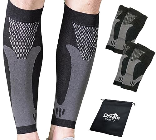 【理学療法士監修】 ふくらはぎ サポーター 着圧 加圧 メンズ レディース 肉離れ ランニング 立ち仕事 【3段式 4枚 セット(2組分) 】【日本検査】 ふくらはぎ用 スポーツ ストレッチ ジョギング男女兼用 UVカット コンプレッション [DREAMPARTY] (L)dp252商品画像