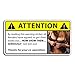 Attention Show Boobs Female Caution Warning Decal Sticker