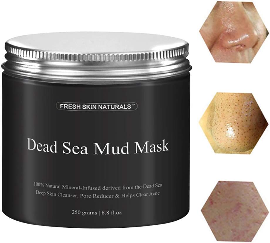 Kikier Dead Sea Mud Mask for Face and Body, Purifying Face Mask for Acne, Blackheads, and Oily Skin