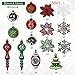 Valery Madelyn Christmas Tree Ornaments Set, 50ct Red Green White Shatterproof Christmas Tree Decorations Bulk, Variety Vintage Decorative Hanging Ball Ornaments for Xmas Trees Holiday Party Decor