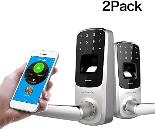 2 Pack Biometric Fingerprint Smart Door Lock. Ultraloq UL3 Bluetooth Lock Allows You to Open Your Door in Five Different Ways