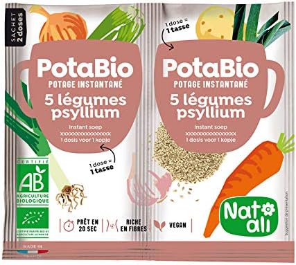 Nat Ali Organic Instant 5 Vegetable Psyllium Cup Soup Pack Of 3 Made In France Amazon Co Uk Grocery