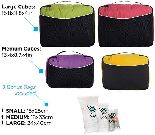 Bago Packing Cubes for Travel - Luggage & Suitcase Organizer - Cube Set 2 Bago Packing Cubes for Travel - Luggage & Suitcase Organizer - Cube Set