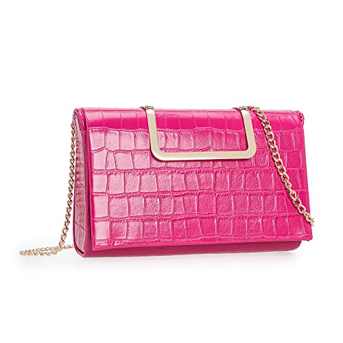 CHARMING TAILOR Small Crocodile Print Clutch Bag PU Alligator Handbag Women’s Clutch Purse