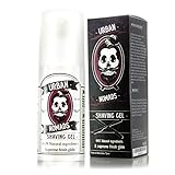 Shaving Gel by Urban Nomads | All Natural 3 in 1 Pre Shave Oil, Shave Gel, and Moisturizer | Mellow Mint and Mild Lemon Scents | With Jojoba Oil, Vitamin E & Peppermint | Handcrafted in Spain | 3.4 oz