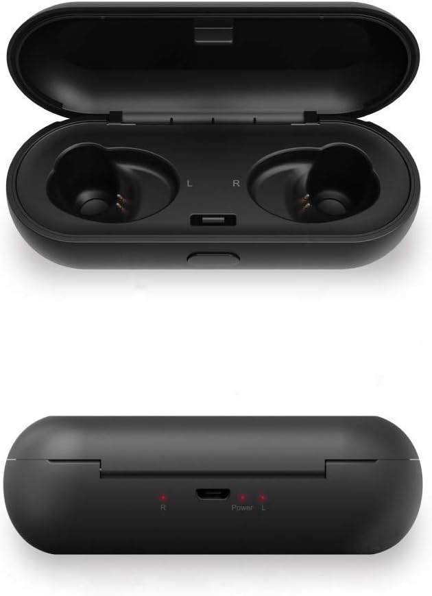 Aerobuds Charging Case for LiteXim Wireless Earbuds, USB Portable Battery Charger Case for Bluebooth Headphones Black