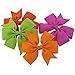 Fortop Baby Girls Boutique Grosgrain Ribbon Pinwheel Hair Bows With Clips For Teens Babies 40Piece