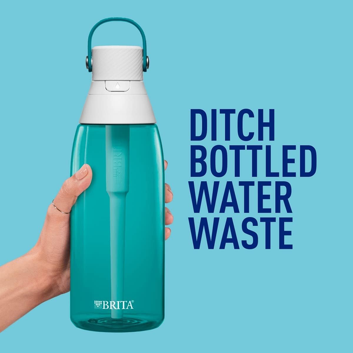 Brita Plastic Water Filter Bottle, 36 oz, Sea Glass: Kitchen & Dining