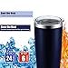 Umite Chef 20oz Stainless Steel Vacuum Insulated Tumbler, Double Wall Insulated Travel Mug with Splash-Proof Lid, Stainless Steel Coffee Cup with Straw for Hiking, Camping & Traveling (Navy Blue)