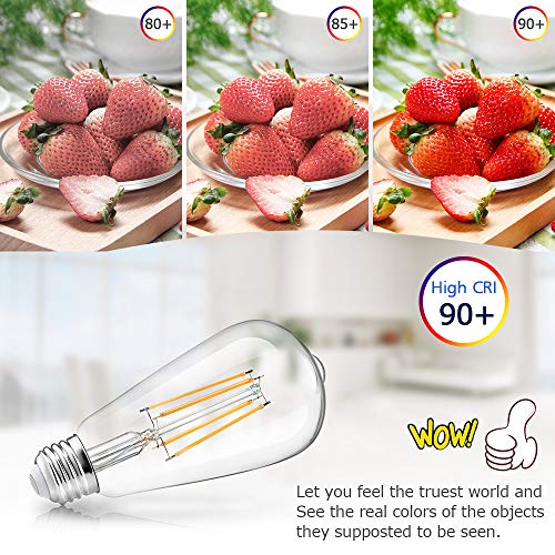 image for TOBUSA Vintage LED Dimmable Edison Light Bulbs 100W Equivalent, 1200Lu