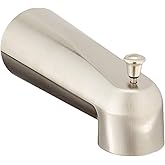 Moen Eva Brushed Nickel Replacement Tub Diverter Spout for Bathroom Shower Faucet with Slip Fit Connection, 3853BN