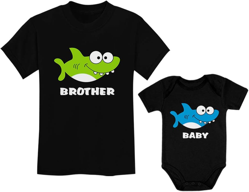Big Brother Little Brother Outfits Shark Matching Gifts for Siblings Set