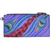 Anna by Anuschka Women's Hand Painted Genuine Leather Organizer Wallet | Hand Painted