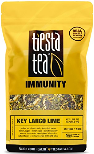 Click Here to See More Images Key Lime Pie Rooibos Tea | KEY LARGO LIME 1 Lb Bag by TIESTA TEA | Caffeine Free | Loose Leaf Herbal Tea Immunity Blend | Non-GMO