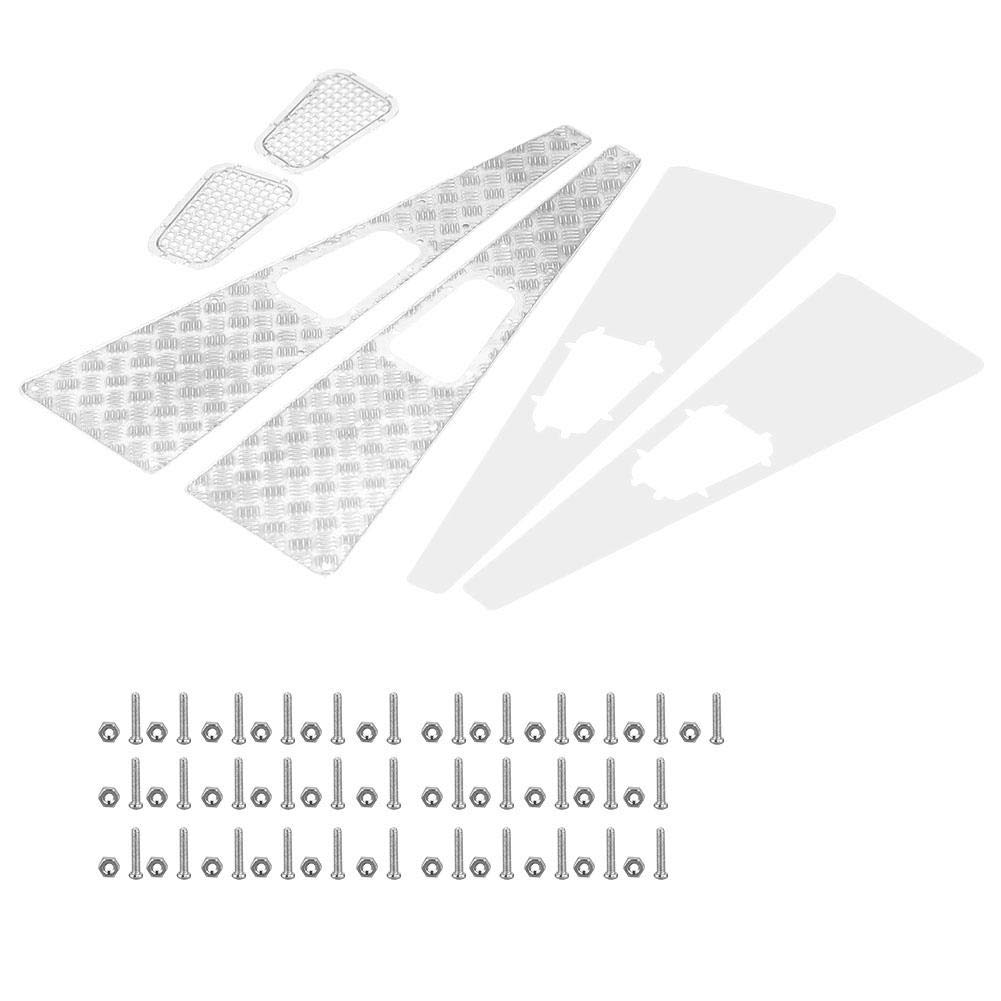 Dilwe RC Crawler Grille, Metal Anti-skid Plate & Intake Grille for Traxxas 1:10 RC Car, Adult Toy