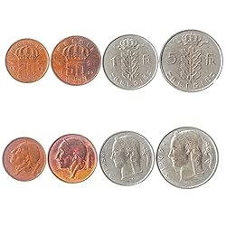 Set of 4 Coins from Belgium (BELGIE). 20, 50