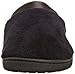 Isotoner Women's Microterry PillowStep Satin Cuff Clog Slippers, Black, 9.5-10 B(M) US