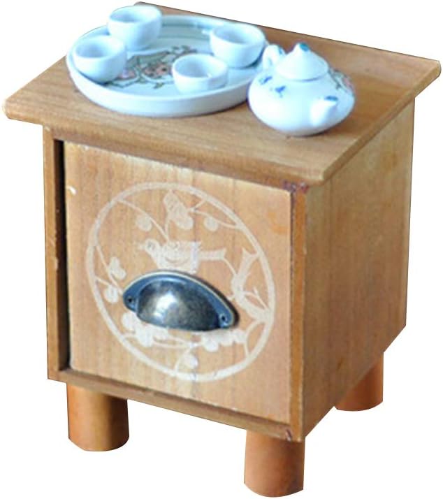 Zchui Wooden Tea Table Set, Posture Easy Install Geometric Pattern Accessories, Newborn Baby Photography Props Mini Chair Decoration Infant Gift Studio Tool Take Photos