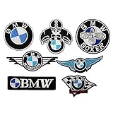 7pcs. BMW Embroidered Iron on Patch ,Sew On Car Logo
