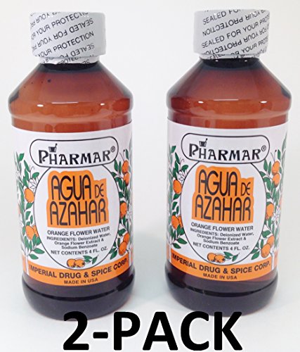 Agua De Azahar 4 Oz. Orange Flower-Blossom Water 2-PACK