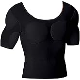 Ypnrd Fake Muscle Suit Shirt Men Invisible Simulation of Fattening Thin Elastic Detachable Bottoming Shirt