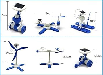 Zaid Collections 6in1 Educational DIY Solar Powered Kit - Science Education Toys for Kids Children