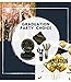 168 Piece Black and Gold Party Supplies Set | Disposable Dinnerware Set Services 24 | Includes Plastic Knives Spoons Forks Paper Plates Napkins Cups Straws | Birthday Graduation Retirement New Years