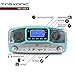Trexonic Retro Record Player with Bluetooth, CD Players and 3-Speed Turntable in Turquoisethumb 1