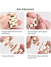 Fastgo Compatible para Apple Watch Band Mujeres, 2019 Gorgeous Diamante Metálico tallado floral joyería curva brazalete de repuesto correas de pulsera para Series 4 3 2 1