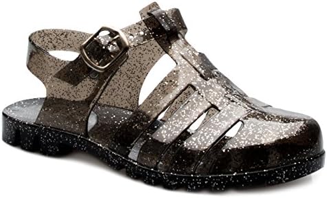 Olivia KGirl's Glitter Leatherette Open Toe Strappy Ankle T Strap Kitten Heel Sandal (Toddler/Little Girl)