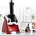 Yonanas 986 Elite Powerful Quiet Healthy Dessert Fruit Soft Serve Maker Includes 130 Recipe Book Creates Fast Easy Delicious Dairy Free Vegan Alternatives to Ice Cream and Frozen Yogurt BPA Free, Red