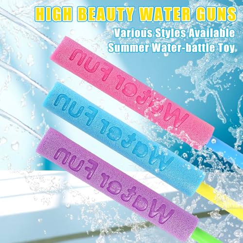 Water Gun Toy for Kid, 10 PCS Foam Squirt Toys for Kids, Foam Water Toy Shooter for Kids 3-10, Pool Toys Water Squirter Soaker Gun for Toddlers Summer Swiming Beach Party