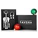 Elegant Wine Opener Set by Savona | Winged Corkscrew w/Foil Cutter | Professional Wine Cork Remover for Home, Bars & Restaurants | The Perfect Wine Gift Set for Any Wine Lover